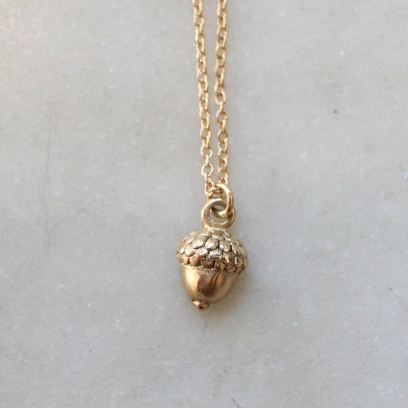 Gold Acorn Necklace
