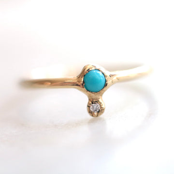 Turquoise & Diamond Ring