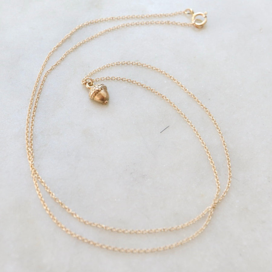 Gold Acorn Necklace