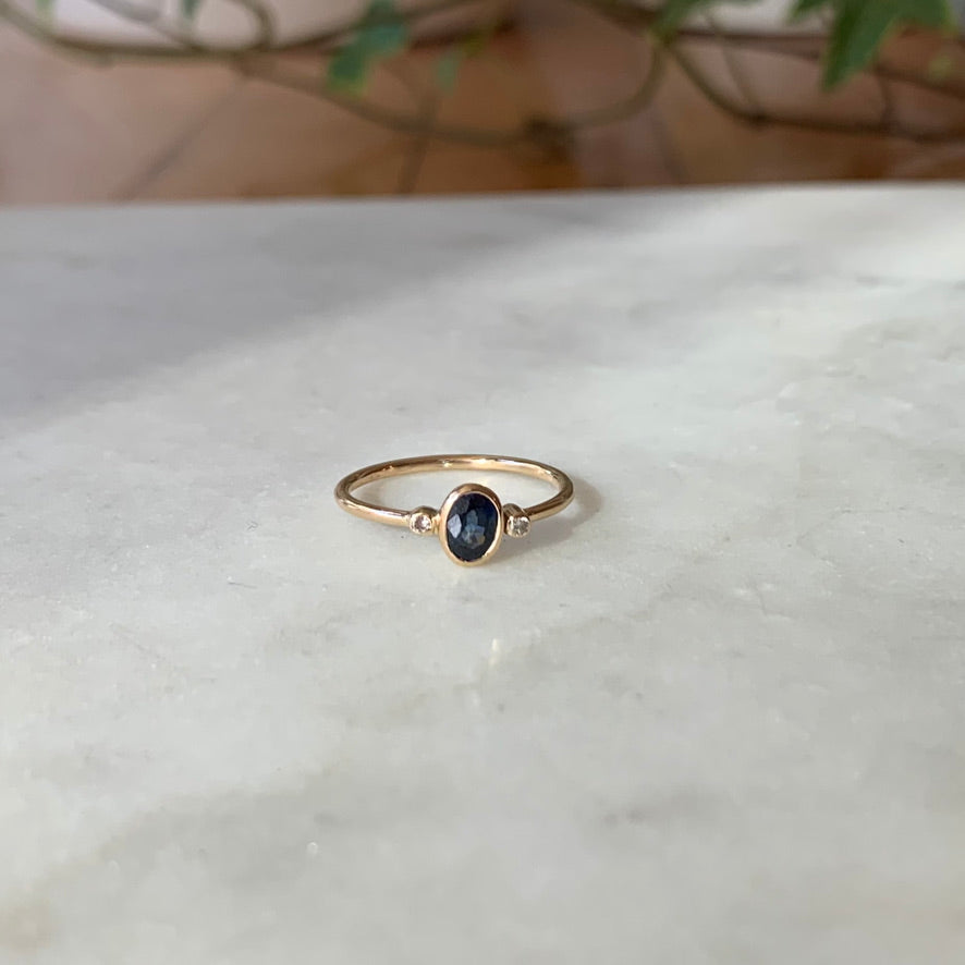 Kura Sapphire and Diamond Ring