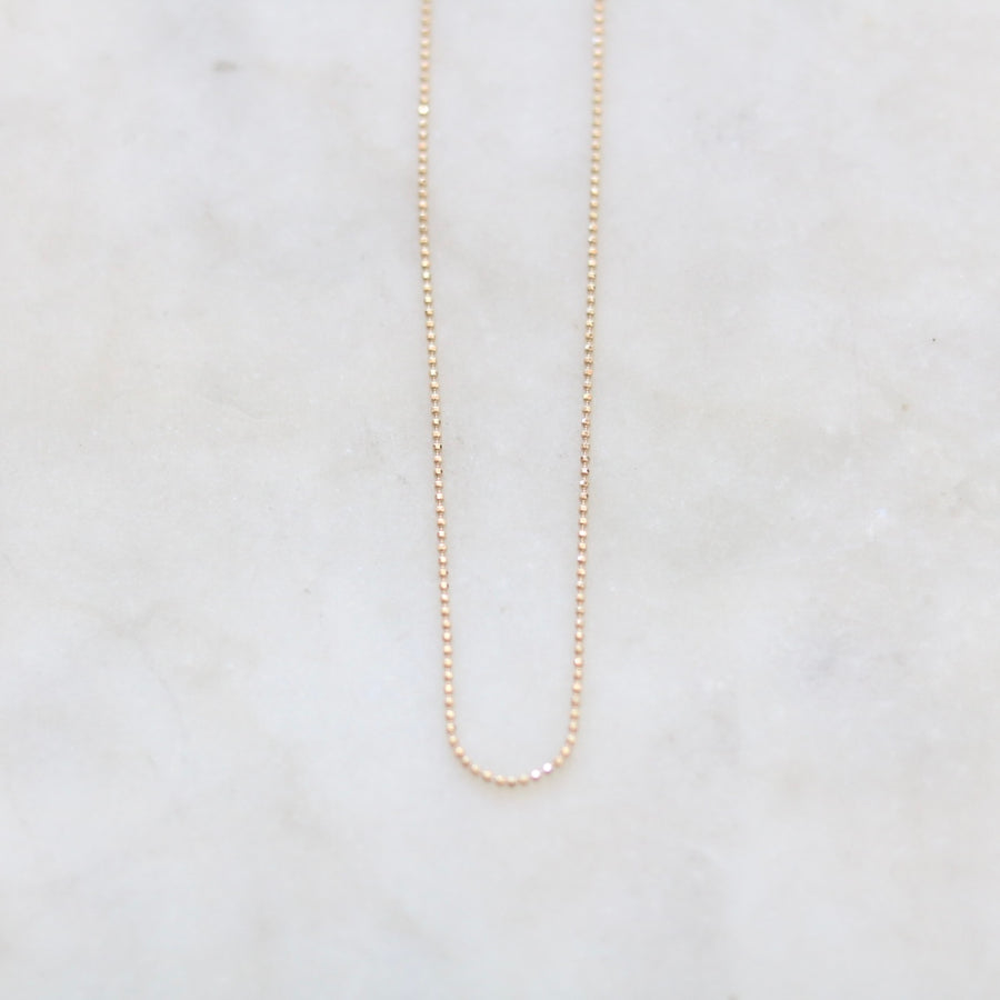 1mm Faceted Beads Chain Necklace