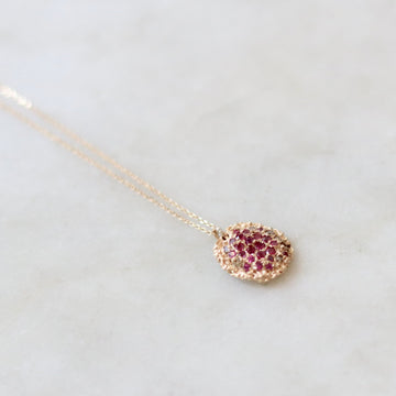Ruby and Brown Diamond Lava Necklace
