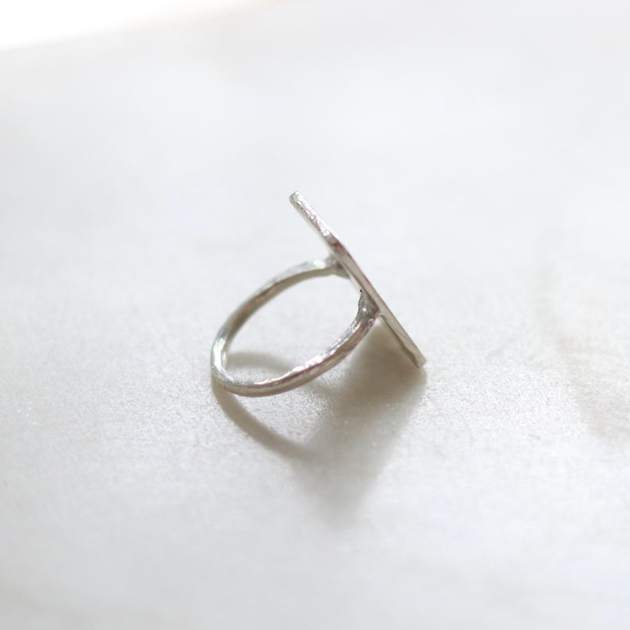 Kashi Rectangle Silver Ring