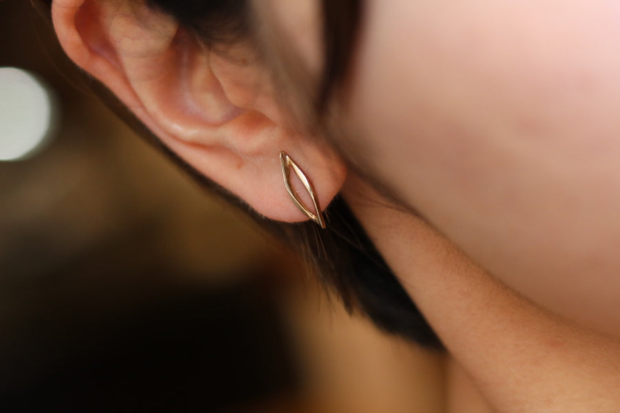 Gold Open Tsubasa Earrings