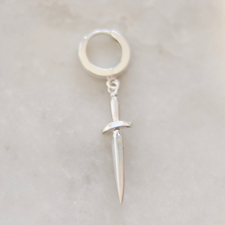 Single Dagger Hoop Earring