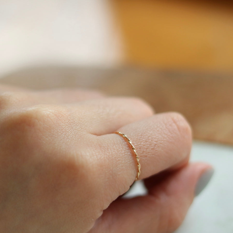 Plain Narrow 14k Gold Band | From Isla Jewelry