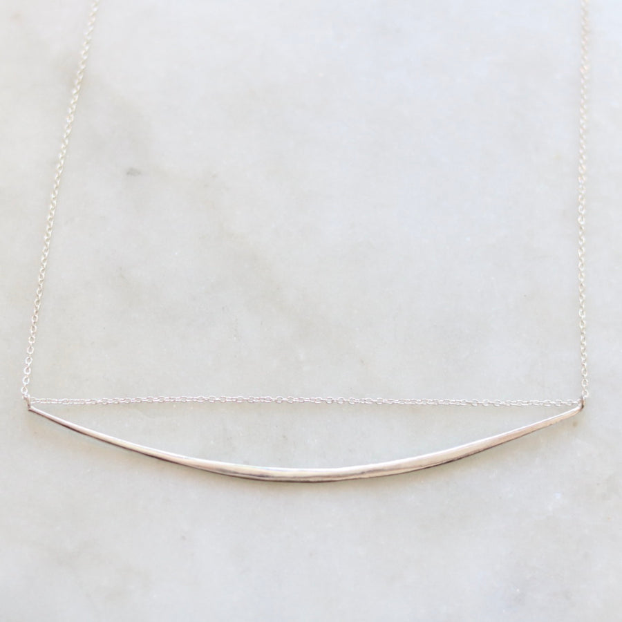 Chain Through Silver Bar Necklace