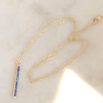 Bar of Sapphire Necklace