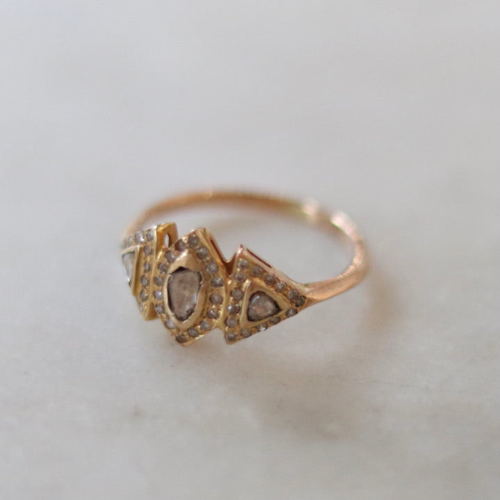 Gray Diamond Deco Ring
