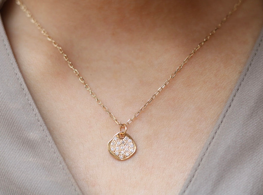 Sixteen Paved Diamond Necklace