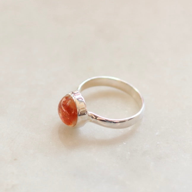 Round Sunstone Ring