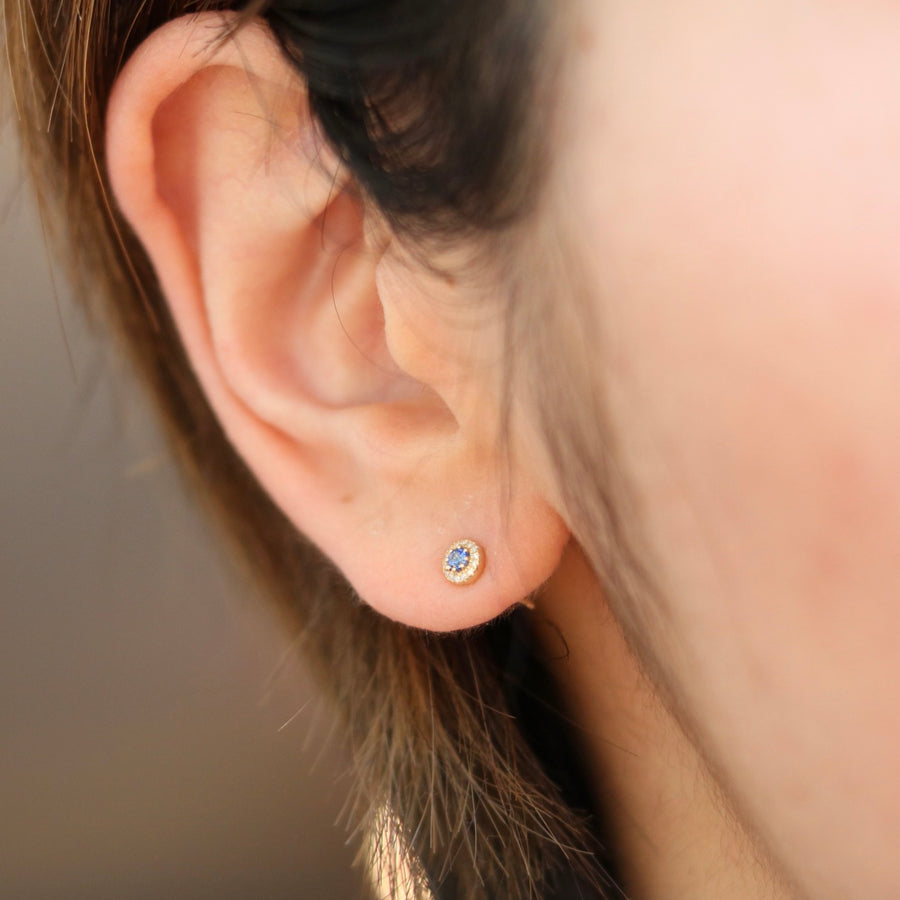 Taiyo Sapphire and Diamond Earring
