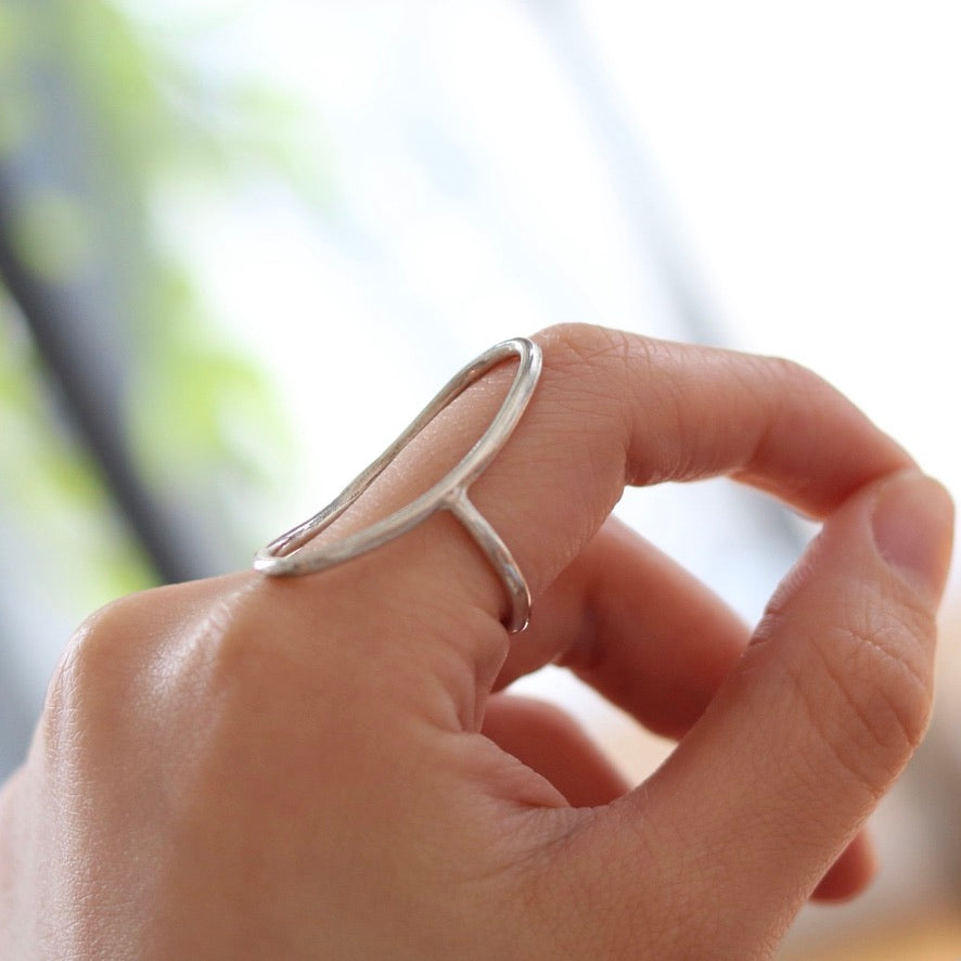 Silver Open Oval Ring