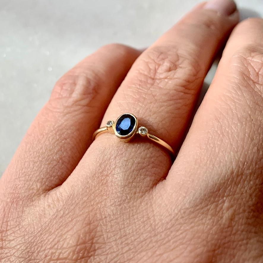 Kura Sapphire and Diamond Ring