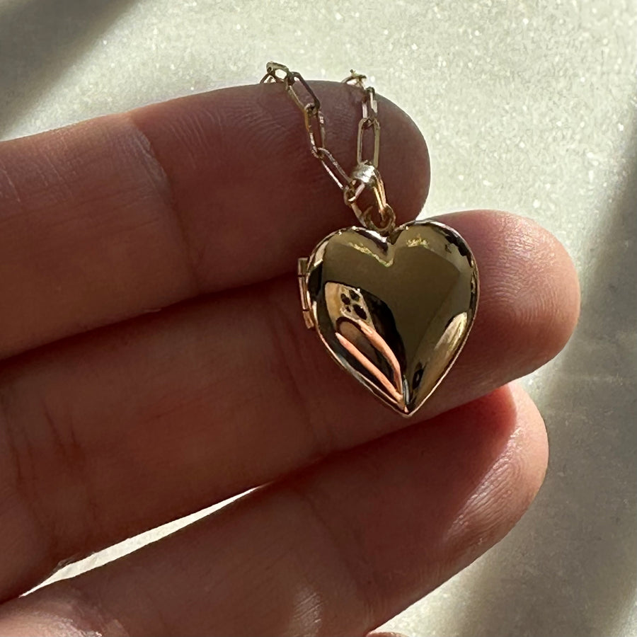 Gold Heart Locket Pendant