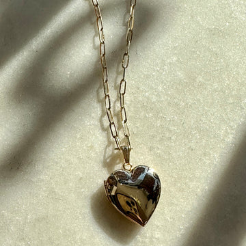 Gold Heart Locket Pendant