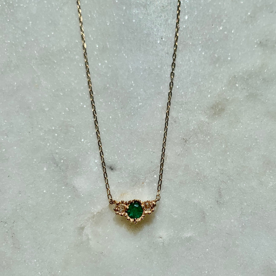Emerald and Diamond Twinkle Necklace – Written by Forest