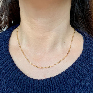 Gold Link Chain 18 inch Necklace