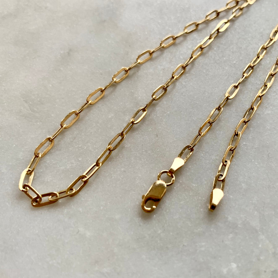 Gold Link Chain 18 inch Necklace