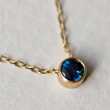 Sapphire Bezel Necklace