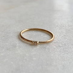 Baguette on Band Ring