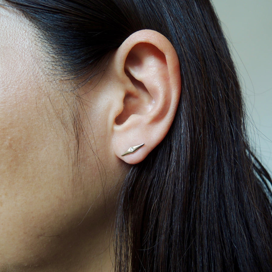 Bicone Diamond Earrings