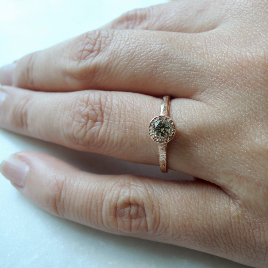 14K Rose Gold Engagement ring 