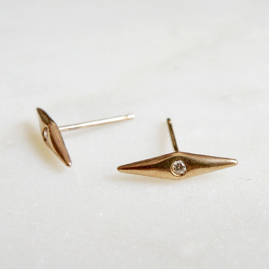 Bicone Diamond Earrings