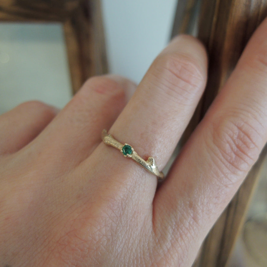 Emerald Branch Ring