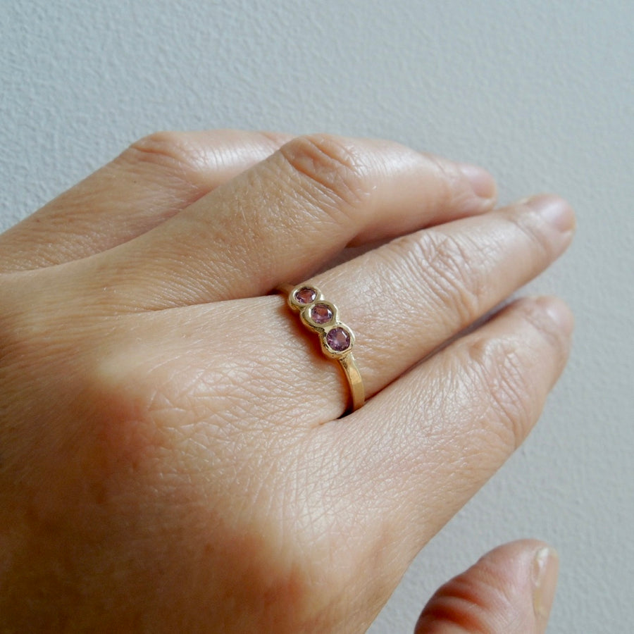 Water Lily Pink Sapphire Ring