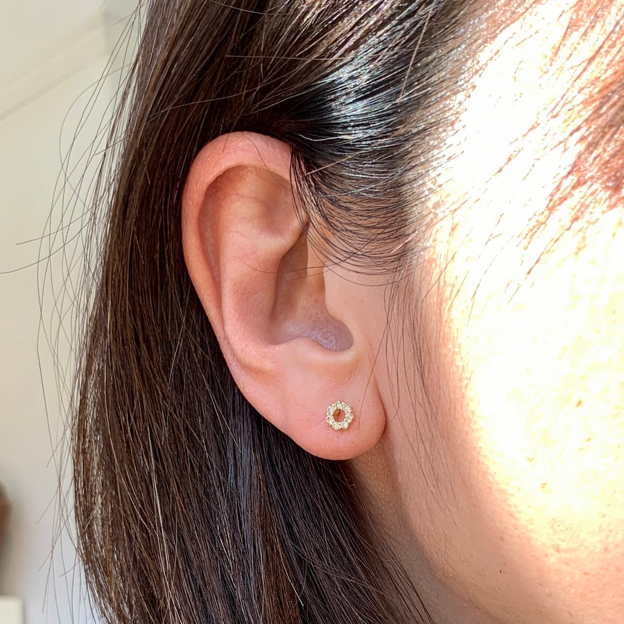 Diamond Wreath Earrings