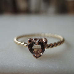 Heart Morganite Ring