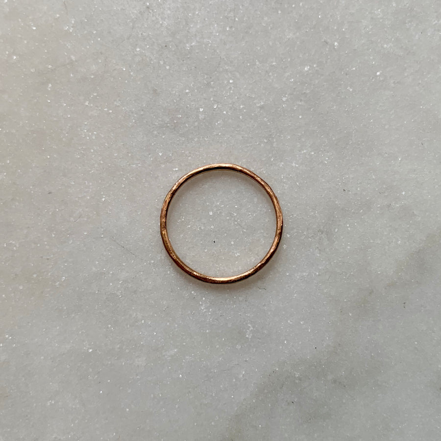 Skinny Hammered Ring