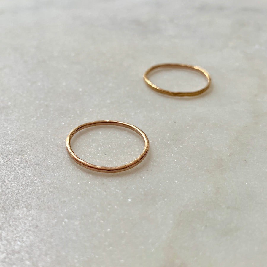 Skinny Hammered Ring