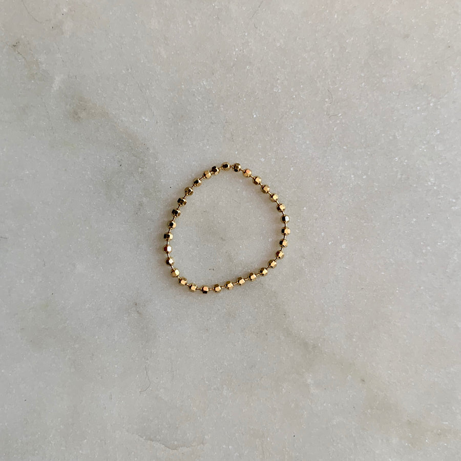 Faceted Ball Chain Ring