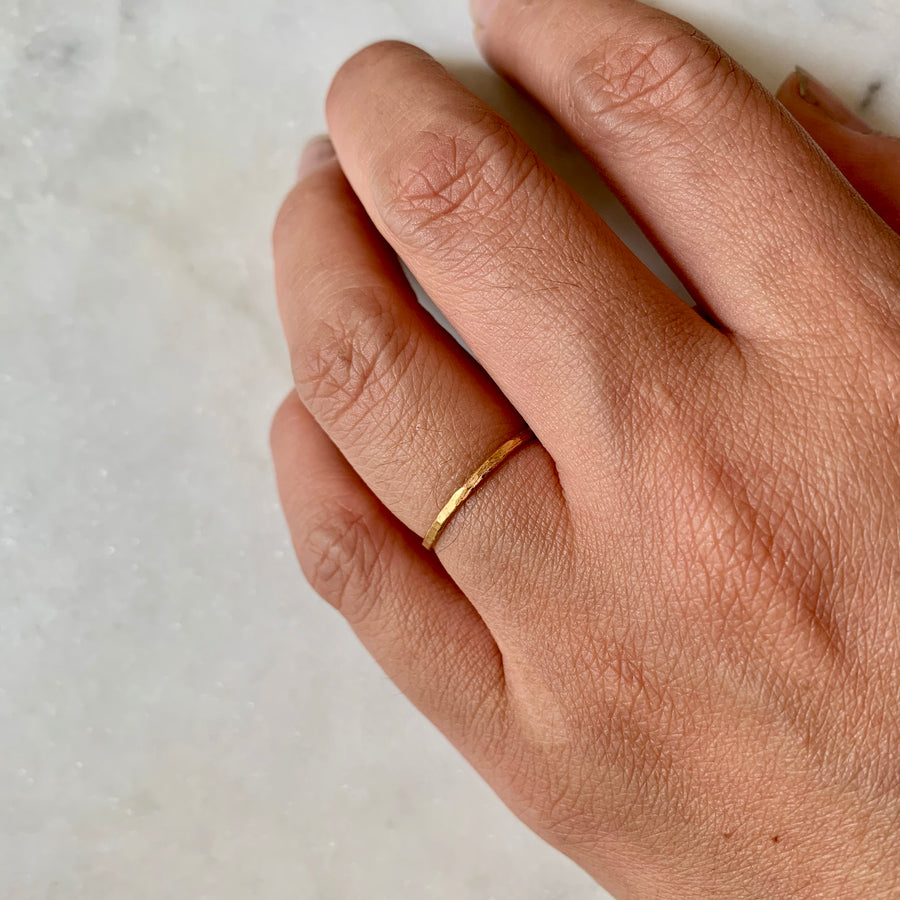 Skinny Hammered Ring