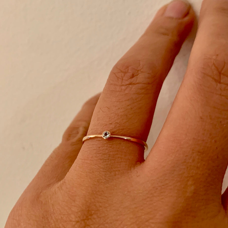 Baby Aquamarine Ring
