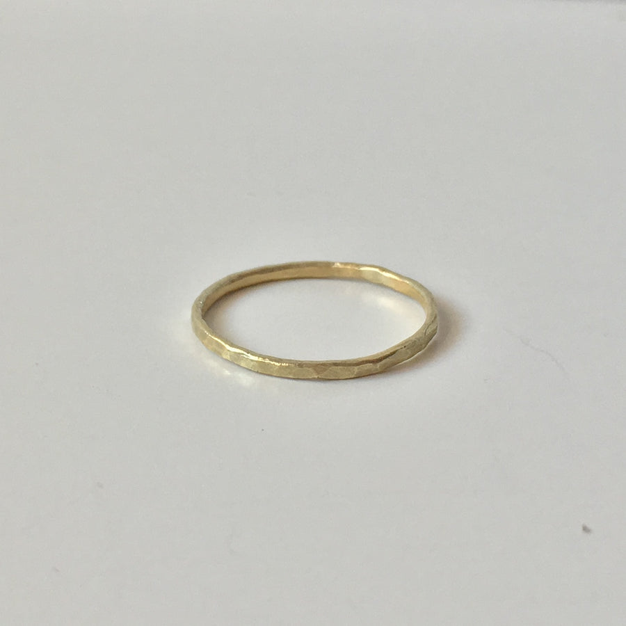 Everyday Hammered Gold Ring