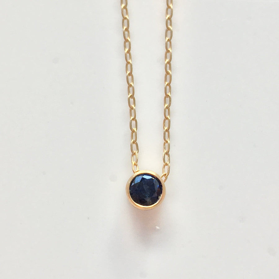 Sapphire Bezel Necklace