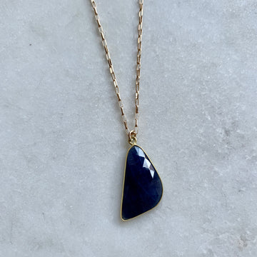 Rose Cut Sapphire Necklace