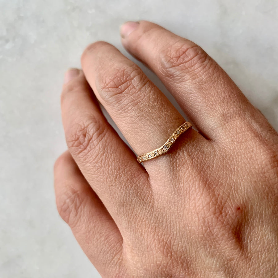 Thin Ring V-shaped Pattern Rings For Women Rose Gold Stacking Round Finger  Ring* | eBay
